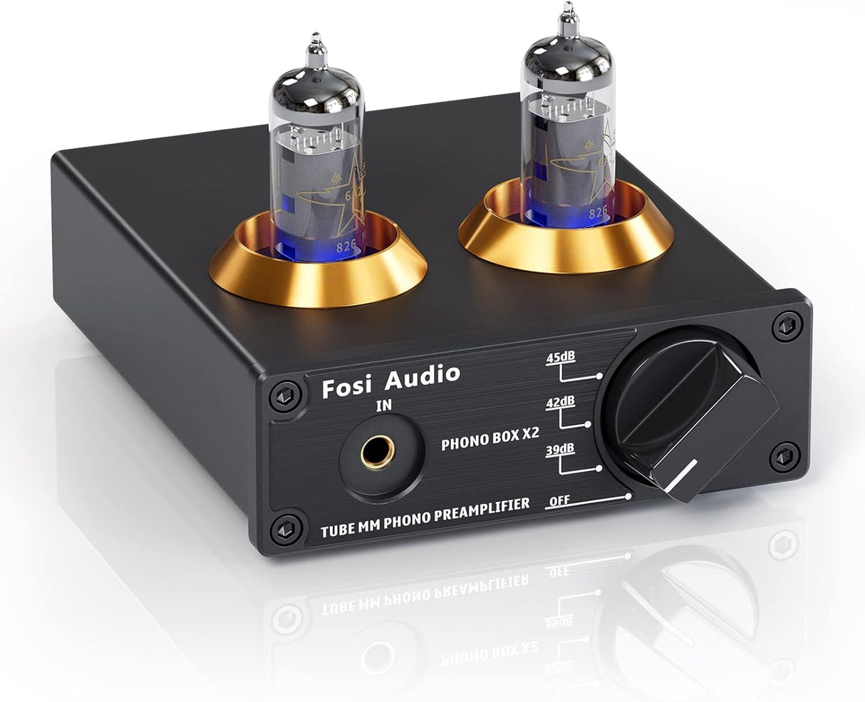 Fosi Audio BOX X2 MM lemezjátszó előerősítő, cserélhető csővel és erősítésszabályzóval - Image 1