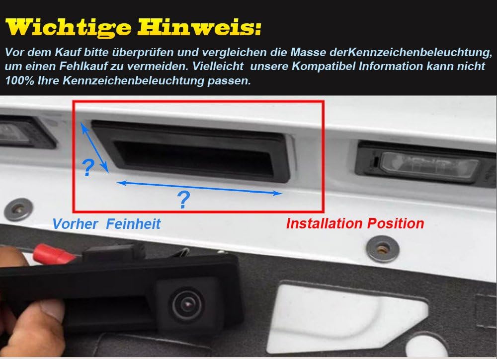 BMW X5 X1 X6 E39-E93 kompatibilis vízálló éjjellátó tolatókamera csomagtartó fogantyúba - Image 6