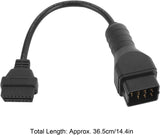 OBD2, 12 Pin-ről 16 Pin-re Adapter Kábel Renault Autókhoz - Outlet24