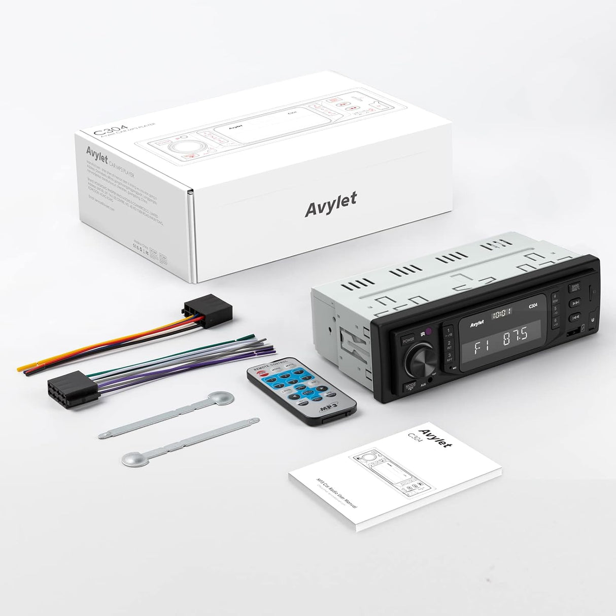 Avylet 1 DIN autórádió Bluetooth 5.0, RDS, 7 színű, 2 USB, MP3 - Image 8