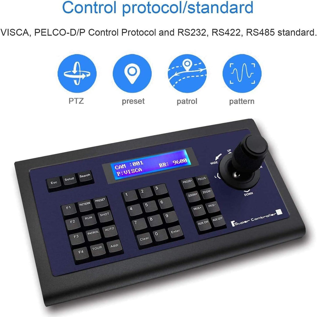 Tenveo KZ1 PTZ Kontroller Joystickkel, VISCA és PELCO Támogatással - Outlet24