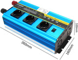 Tiszta szinuszos 3000W/6000W inverter, 12V-230V, 3 EU aljzat, 4 USB, LCD - Feszültség átalakító