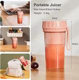 Hordozható Smoothie Készítő Mini Mixer 300ml - USB Tölthető, 4 Pengés - Image 6