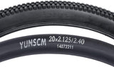 YunSCM 20 colos kerékpárgumi és belső szett, 20x2.35, E-bike és MTB kompatibilis - Image 5