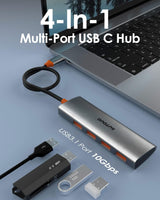 SUTOUG 4 az 1-ben USB-C Hub: Szuper gyors 10 Gbit/s adapter MacBook, iMac és más Type-C eszközökhöz - Image 2