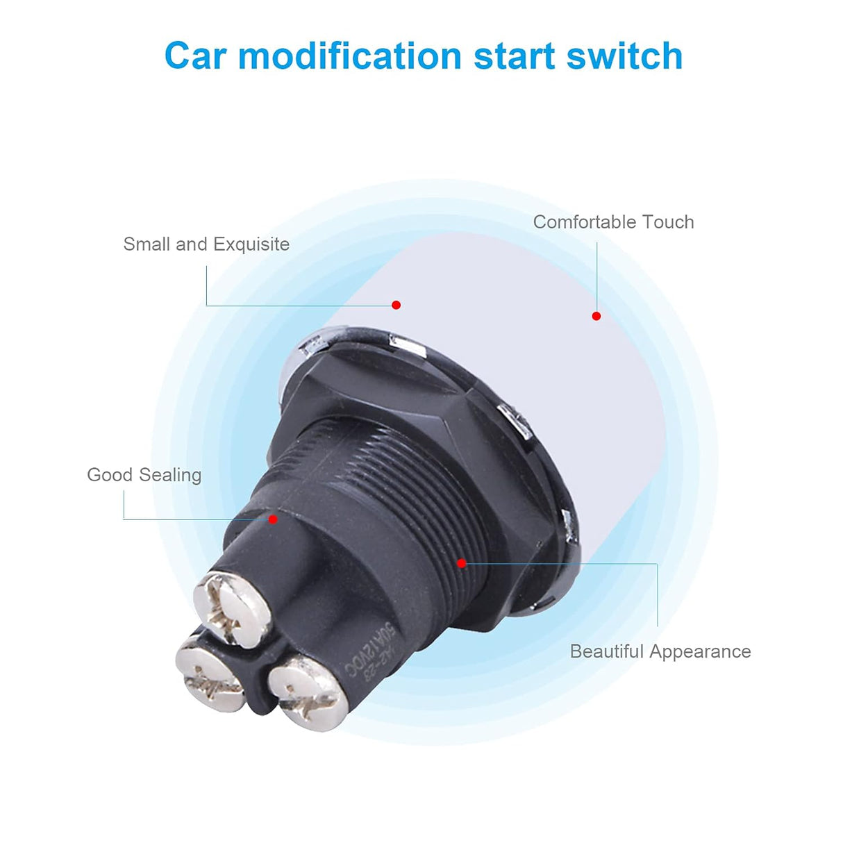 BMW-kompatibilis LED-es indítógomb, 12V-os autó/hajó/teherautó gyújtáskapcsoló - Image 3