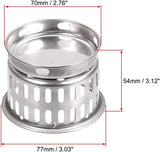 Rozsdamentes Acél Szűrőkosár Fogantyúval Konyhai Mosogatókhoz 77mm - Outlet24