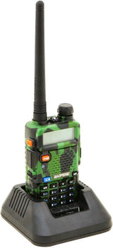 Baofeng UV-5R kézi adóvevő, zöld - Kétsávos walkie-talkie LCD kijelzővel és headsettel - Image 3