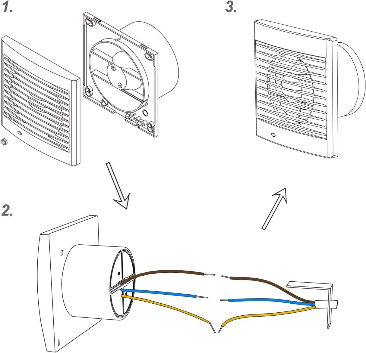 Cazooo 100mm-es Csendes Fürdőszobai Ventilátor Időzítővel - Energiatakarékos, Falra Szerelhető - Image 4