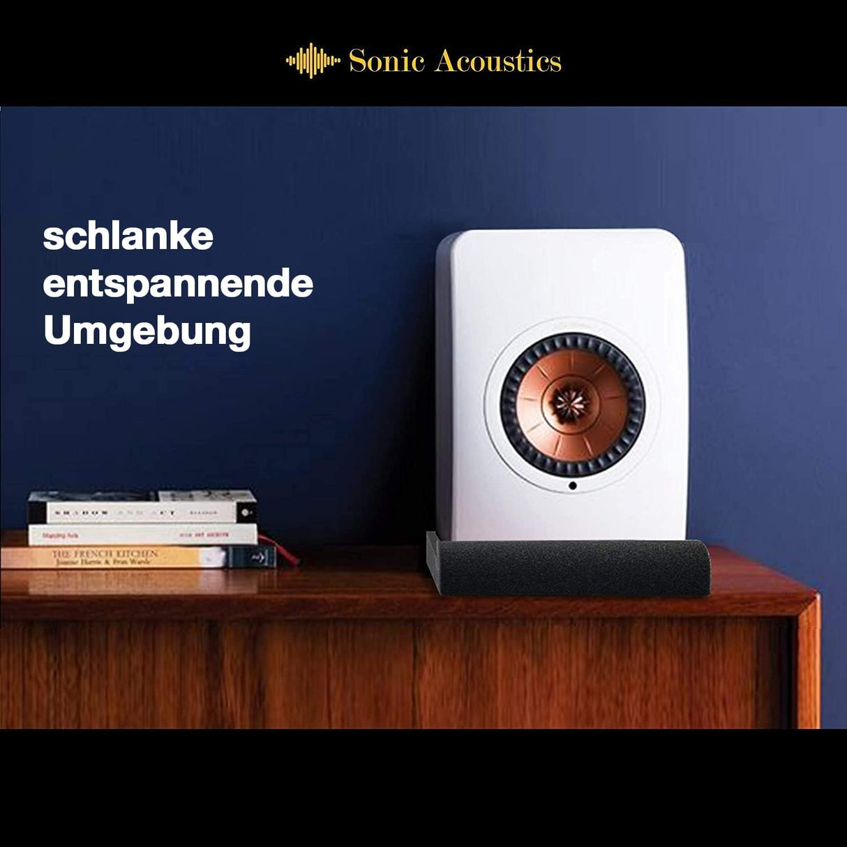 Sonic Acoustics hangszigetelő szivacs, 12,7 cm-es stúdió monitorokhoz, 2 db, fekete - Image 8