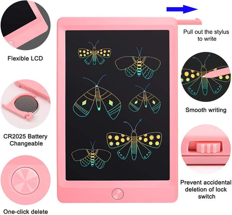 JOEAIS 8,5 colos rózsaszín LCD írótábla gyerekeknek, iskolába és irodába - Image 2