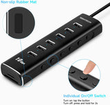 RSHTECH 8 portos USB 3.2 Hub SD/TF kártyaolvasóval, tápegységgel