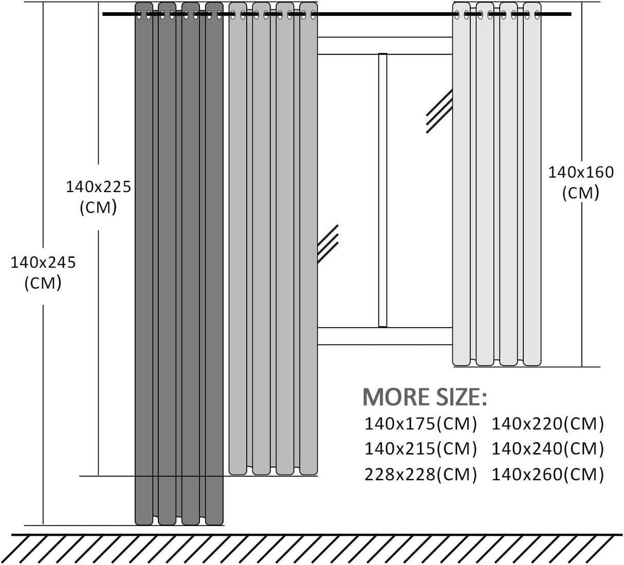 Topfinel Bézs Fényáteresztő Függöny 225x140cm, Hálószobába, Nappaliba - Image 8