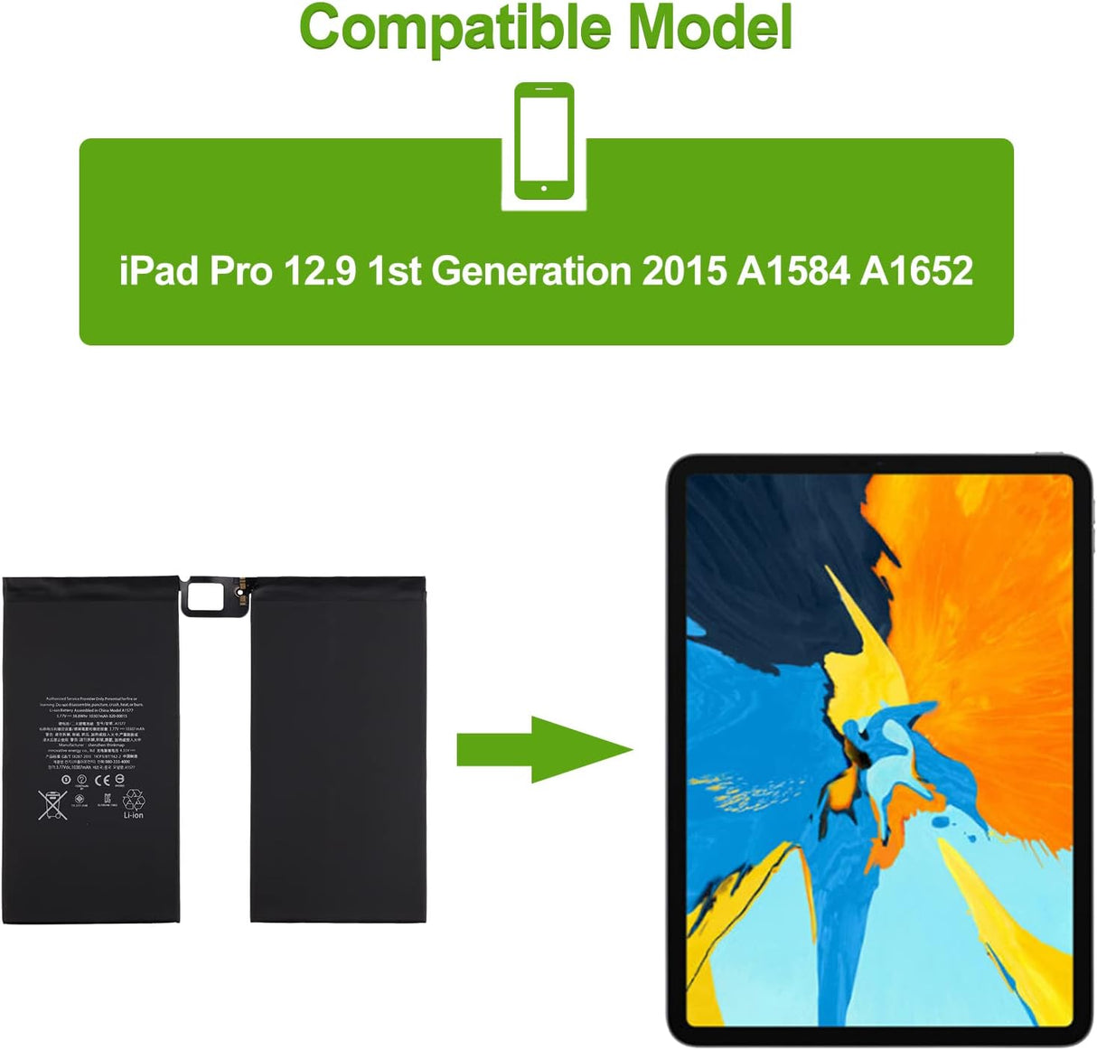 SwarKing iPad Pro 12.9 (2015) Akkumulátor - Kompatibilis A1584 A1652 Modellekkel - Image 7