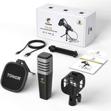 TONOR TC30 USB Kondenzátor Mikrofon Állvánnyal és Popszűrővel - Streaming és Podcast Felvételekhez - Image 7