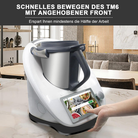 Thermomix TM6 TM5 görgős alátét - Fekete akril csúsztatólap Vorwerk robotgéphez - Image 2