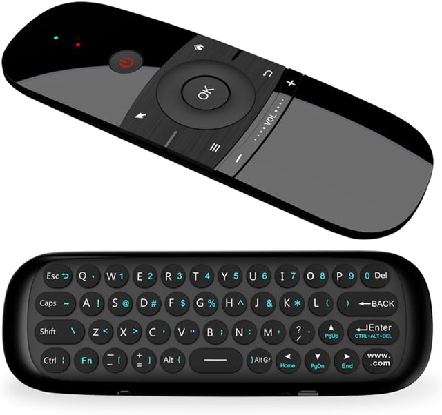 Univerzális Air Mouse távirányító Android TV-hez, PC-hez - IR tanulás, billentyűzet, 2.4G - Image 1