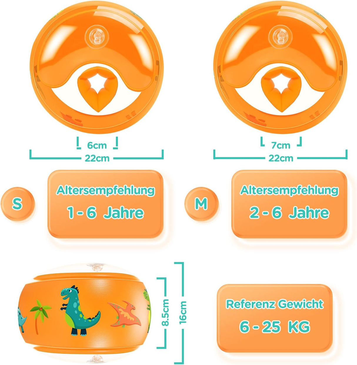 WEARXI Úszókarúszó 1-6 éves gyerekeknek, 5-25 kg-ig, babáknak és kisgyermekeknek - Image 2