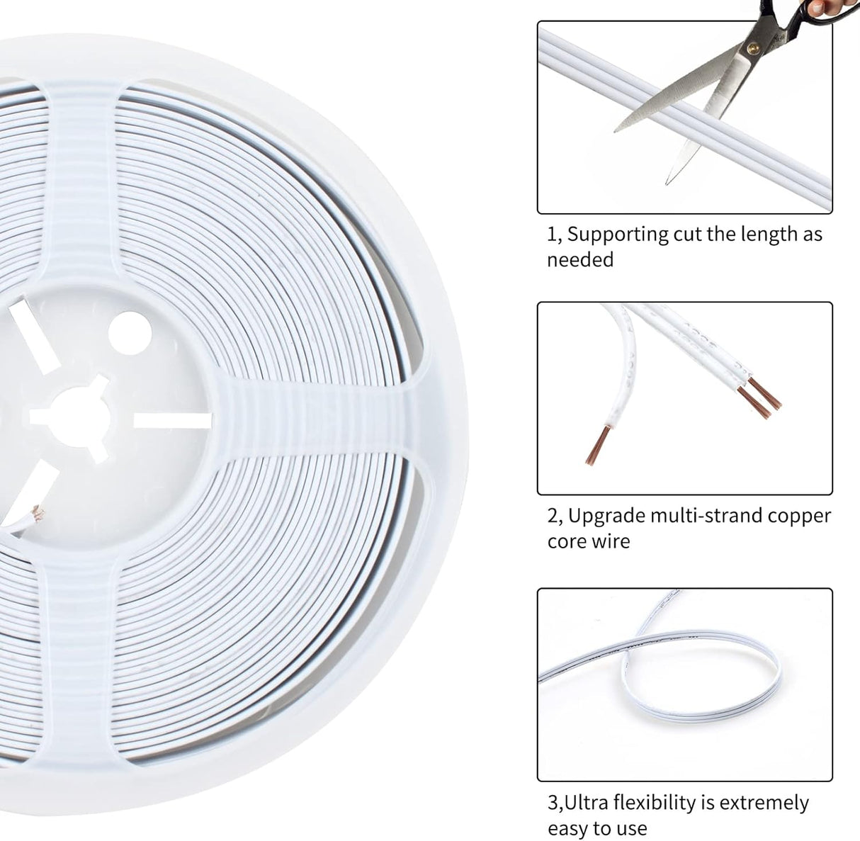 Aroidful 10 db LED szalag csatlakozó és 10 m hosszabbító kábel szett WS2811/WS2812B LED szalagokhoz - Image 4