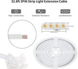 Aroidful 10 db LED szalag csatlakozó és 10 m hosszabbító kábel szett WS2811/WS2812B LED szalagokhoz - Image 3