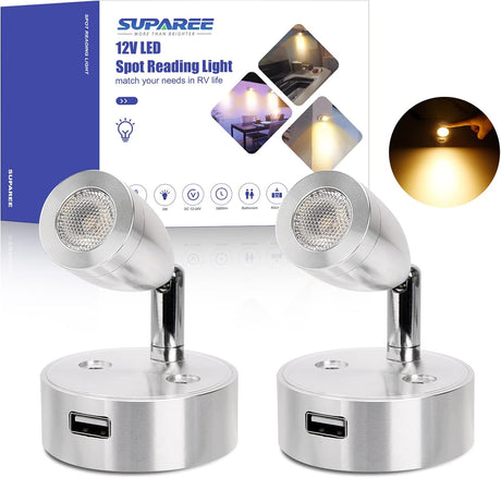 SUPAREE 12V-os LED belső világítás autóba, lakókocsiba, hajóba - 2 db - Image 1