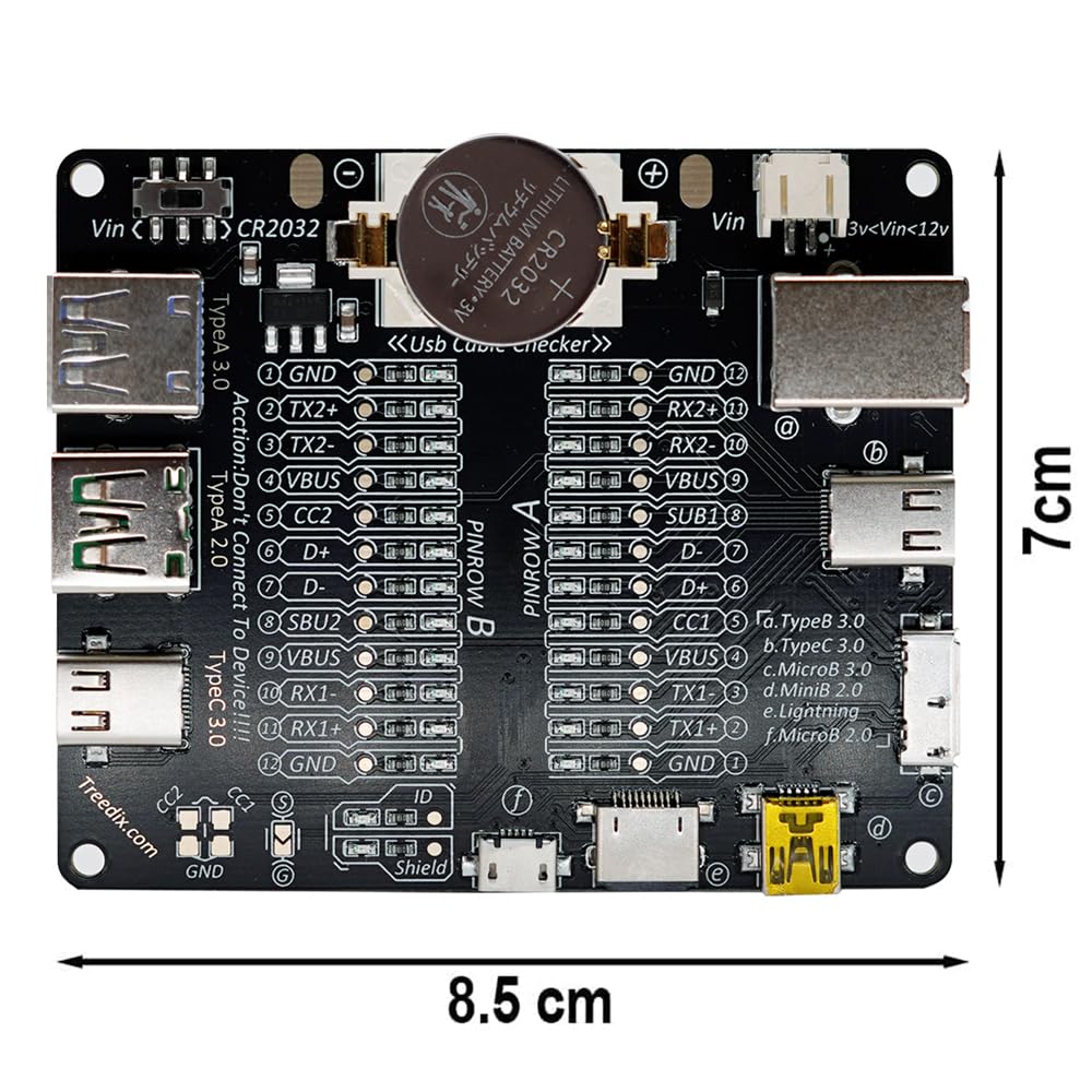 Treedix USB-kábelteszter - Gyors ellenőrzés minden típushoz (USB-C, A, B, Micro, Mini, Lightning) - Image 6