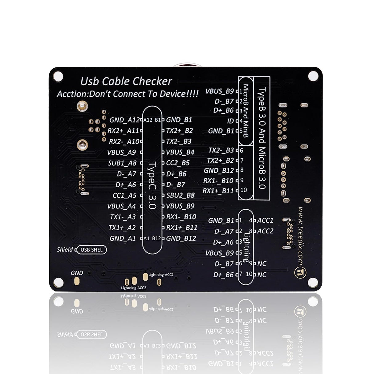 Treedix USB-kábelteszter - Gyors ellenőrzés minden típushoz (USB-C, A, B, Micro, Mini, Lightning) - Image 2