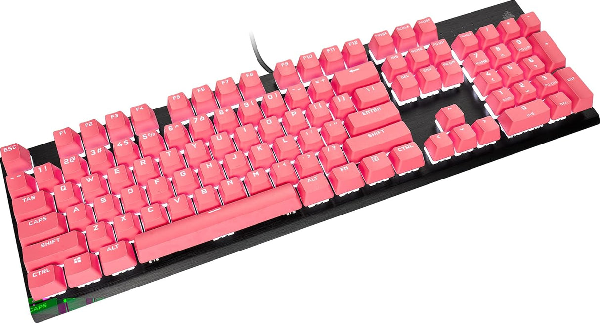 Corsair PBT rózsaszín billentyűzet szett - Dupla rétegű, texturált, O-gyűrűs - Image 10