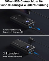 INIU 100W 25000mAh Powerbank - Kompakt és erős külső akkumulátor MacBook, iPhone, iPad és Steam Deck készülékekhez - Image 4