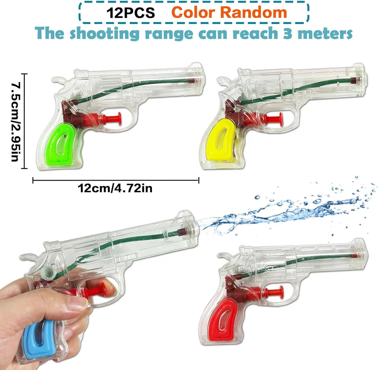 Barvere 12 db Mini Vízipisztoly Készlet - Nyári Medencés Játék Gyerekeknek és Felnőtteknek - Image 4