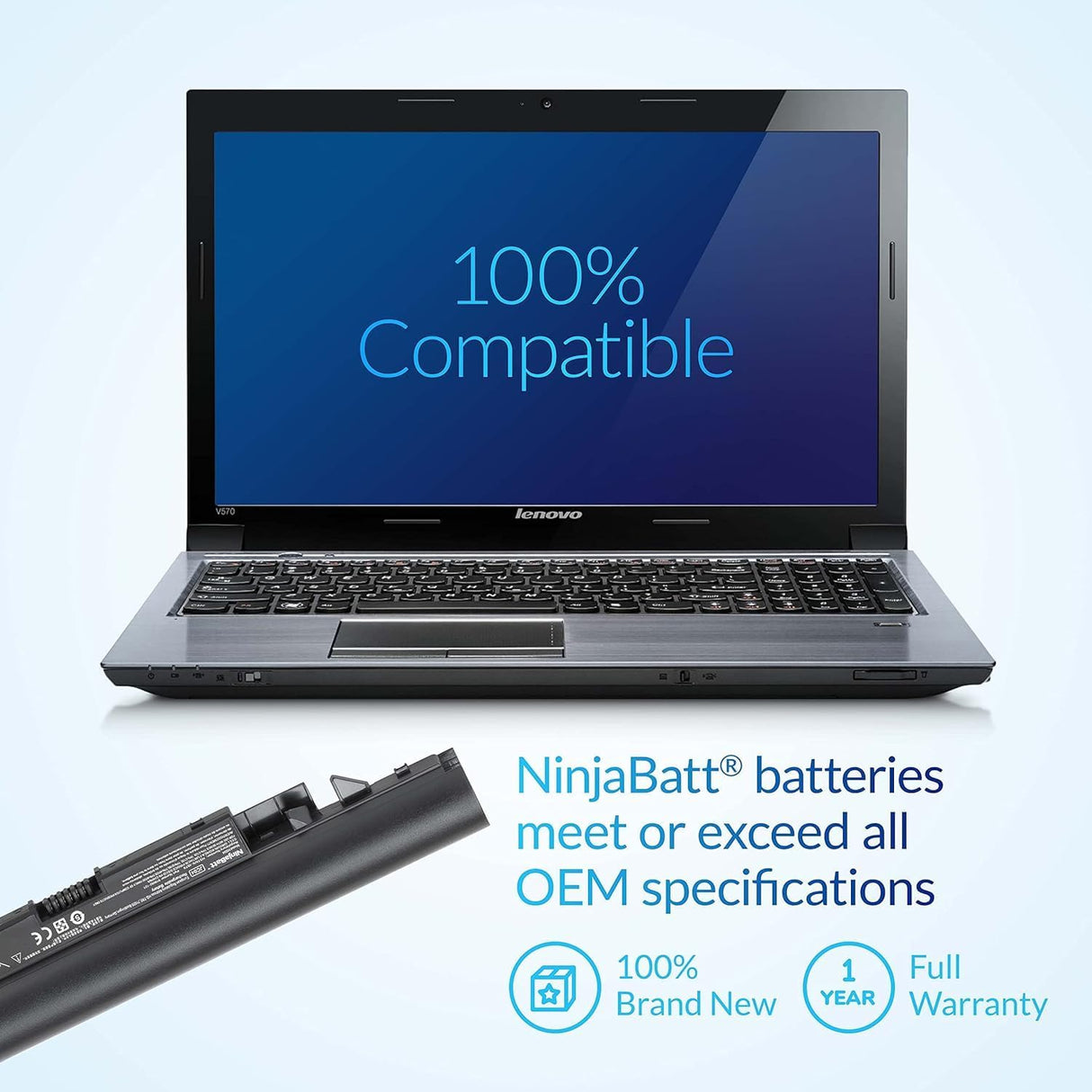 NinjaBatt HP laptop akkumulátor - 2200mAh, Pavilion 250 G6, 255 G6 kompatibilis - Image 6