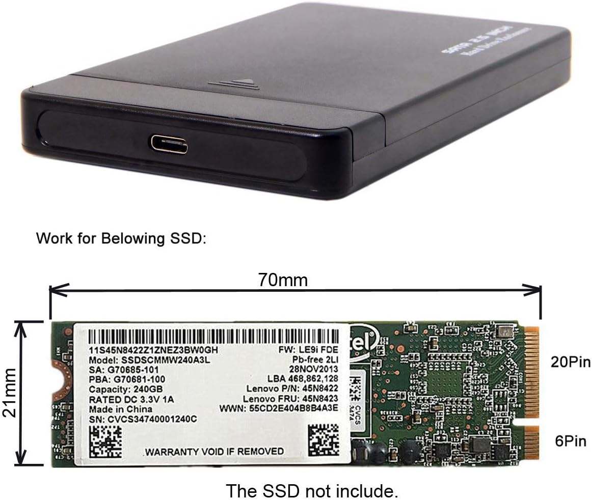 ThinkPad X1 Carbon SSD külső ház - USB-C csatlakozós SATA merevlemez adapter