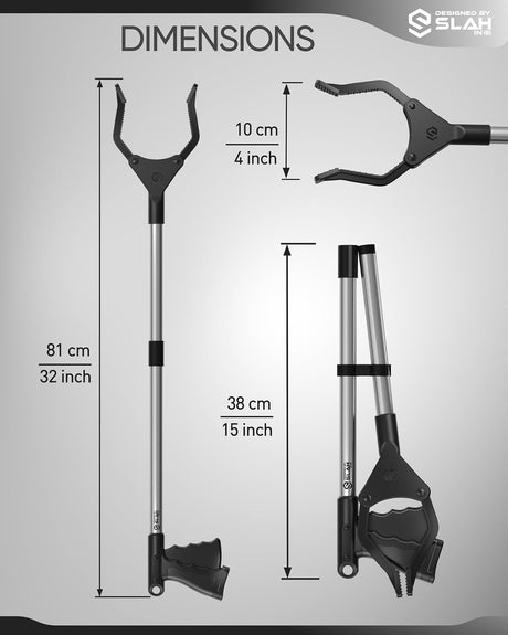 Forgatható alumínium szemétszedő csipesz 81 cm - Image 2