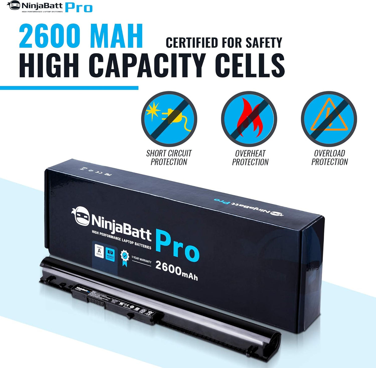 HP NinjaBatt Pro 2600mAh akkumulátor 250 G2/G3 laptopokhoz, Samsung cellákkal - Image 5