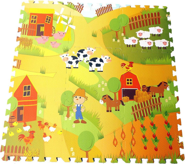 Brigamo 9 részes prémium farm puzzle szőnyeg, káros anyag mentes habszivacs - Image 1