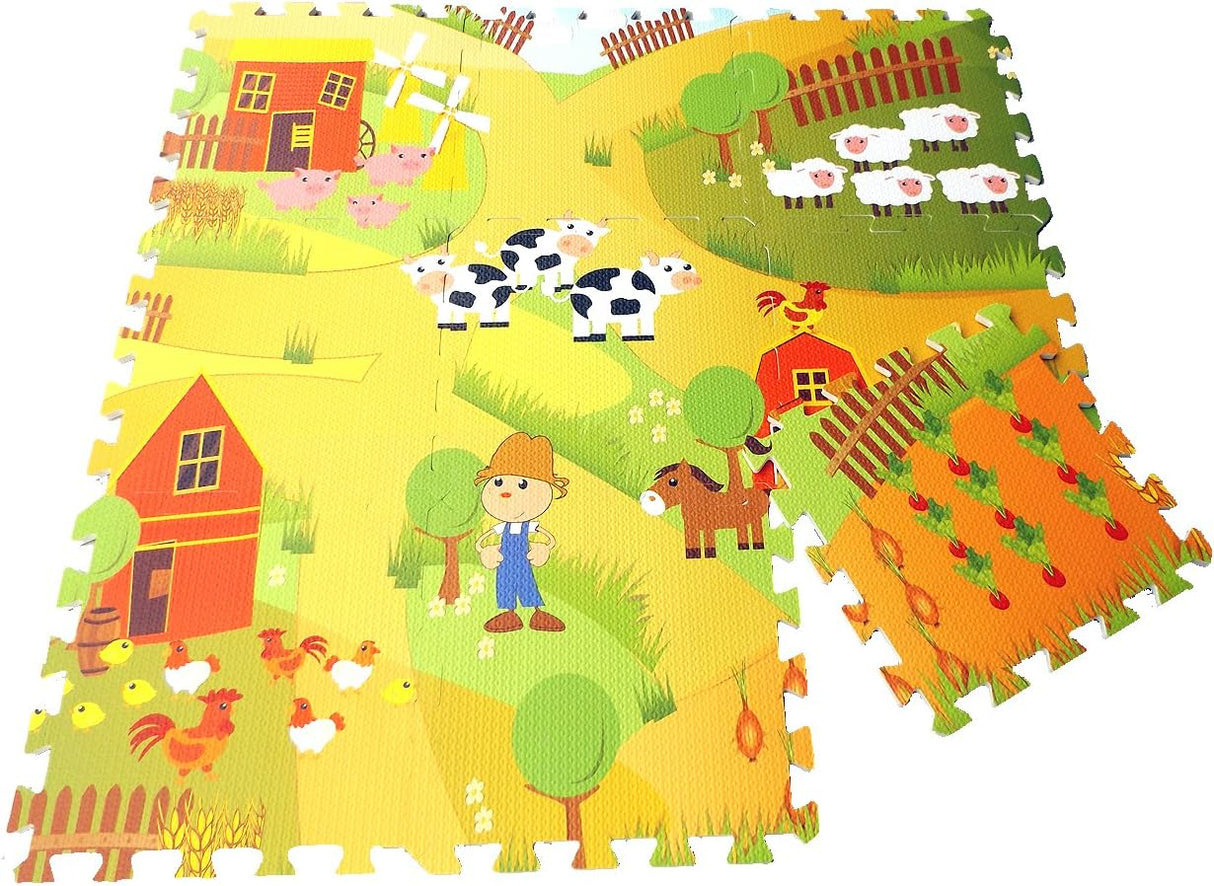 Brigamo 9 részes prémium farm puzzle szőnyeg, káros anyag mentes habszivacs - Image 3