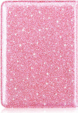 Kindle Paperwhite PU Bőr Tok, Kártyatartóval, Glitter Rózsaszín - Outlet24