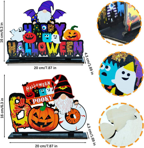 Halloween Dekoráció 2db - Tök és Boo Ajtótábla Szett - Outlet24