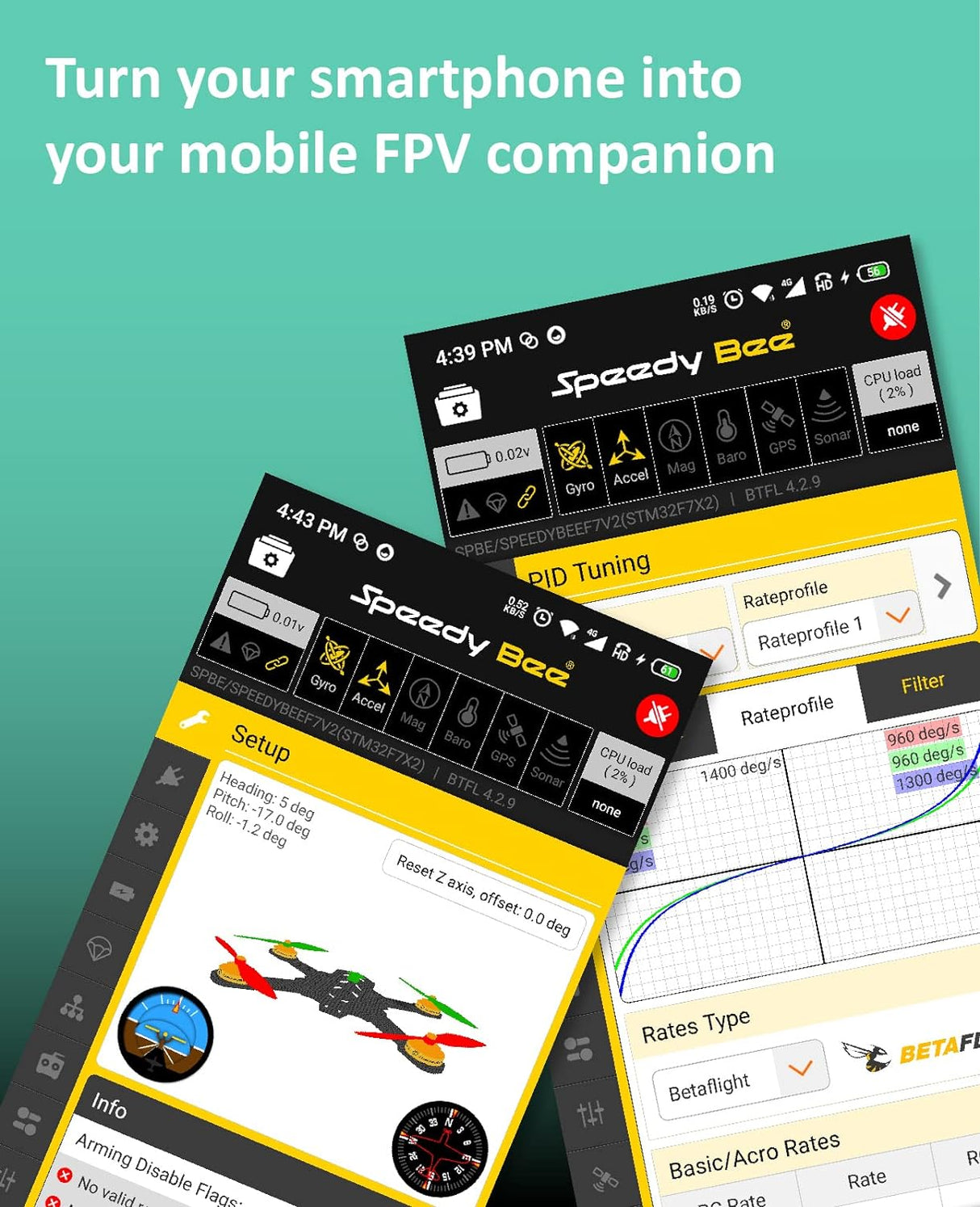 SpeedyBee Adapter 3 - Vezeték nélküli Bluetooth vezérlő iNav Betaflight-hoz, iOS/Android kompatibilis - Image 2