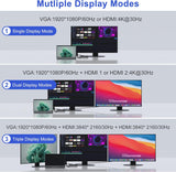 Microsoft Surface dokkoló 12 az 1-ben, tripla kijelzővel, HDMI és VGA portokkal