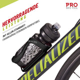 PRO BIKE TOOL Fekete Kerékpár Kulacs 550ml - Gyors Áramlású, Puha Szilikon Szájrésszel