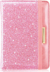 Kindle Paperwhite PU Bőr Tok, Kártyatartóval, Glitter Rózsaszín - Outlet24