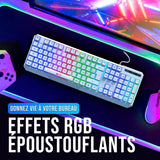 KLIM Chroma vezetékes AZERTY billentyűzet RGB háttérvilágítással - Image 7