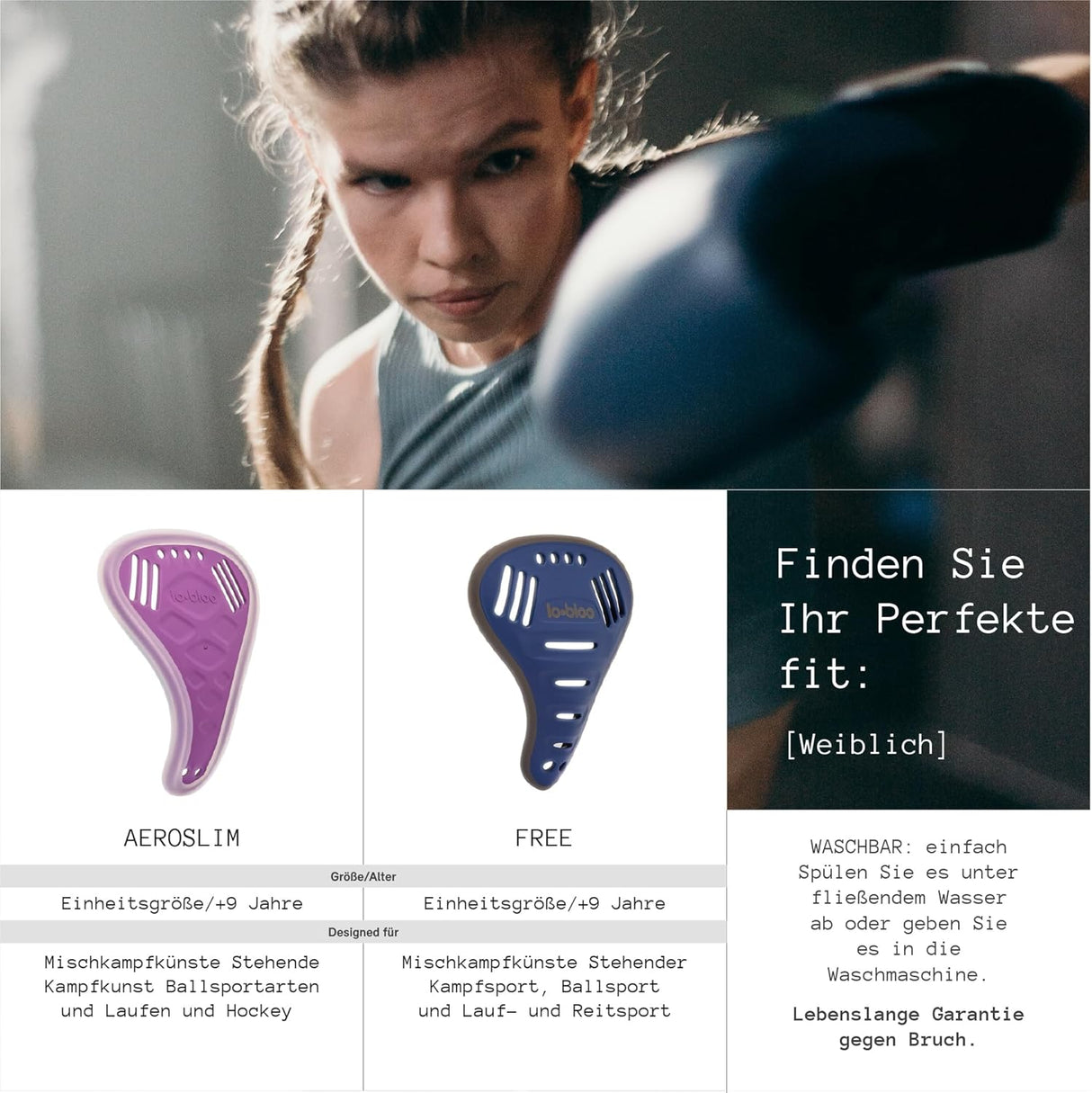 lobloo AEROSLIM női sport intim védő - Kickbox, Thai box, Karate, Hoki, Baseball - 9 éves kortól - Image 7