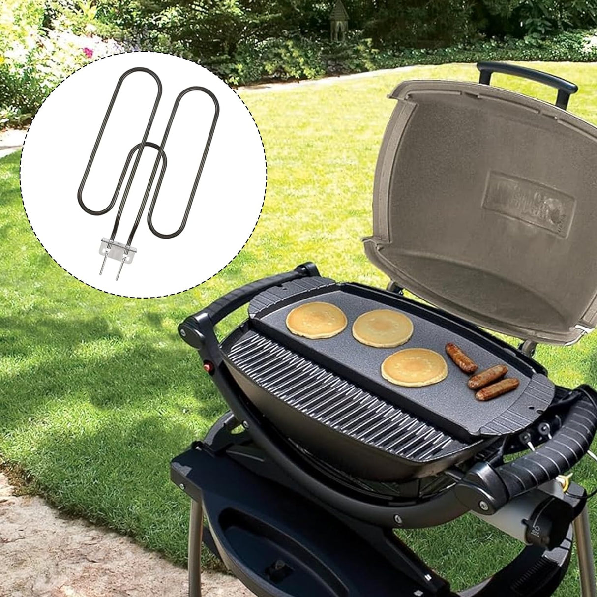 Elektromos Grill -Fűtőelem Weber Q140 és Q1400 grillhez kompatibilis MaxEarn 2200W fűtőszál - Image 4