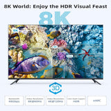 8K HDMI 2.1 kábel, 4,5 m, 48 Gb/s, Ultra High Speed, fonott HDMI kábel, támogatja - Outlet24