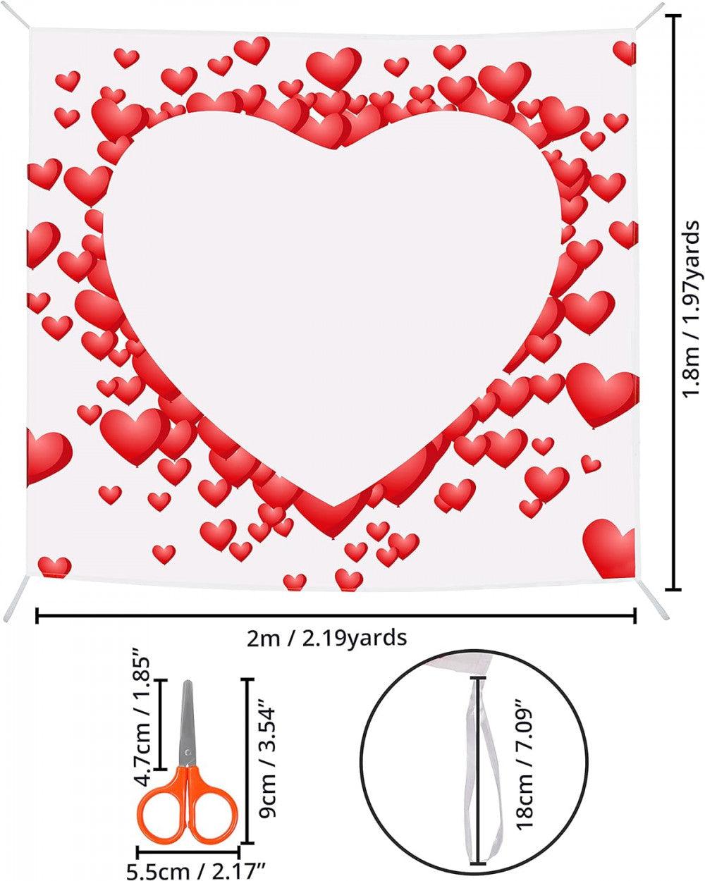 Szív alakú kivágós esküvői dekoráció, 2 m x 1,8 m - Outlet24