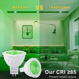 REYLAX GU5.3 Zöld LED izzók, 6 W 500 LM zöld izzó, MR16 reflektor izzó felső fényekhez, - Outlet24