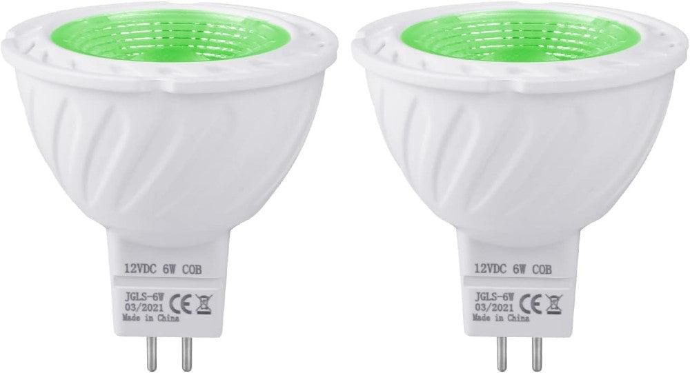 REYLAX GU5.3 zöld LED izzók, 6 W 500 LM, MR16 reflektor felsőlámpa izzókhoz (2 db-os csomag) - Outlet24