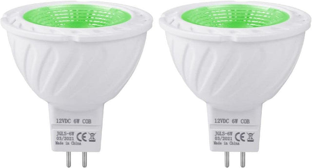 REYLAX GU5.3 zöld LED izzók, 6 W 500 LM, MR16 reflektor felsőlámpa izzókhoz (2 db-os csomag) - Outlet24